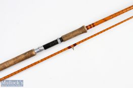 Olivers of Knebworth 10ft 3" 2pc Tench fishing rod with 28" double handle, slight signs of