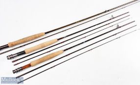 Lamiglas I MF108 - four graphite fly rod 9ft 2pc line 4 # alloy blocking reel seat with wood