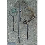 Sharpes Wading Staff and Net together with 2x Whitlock trout and salmon nets (4)