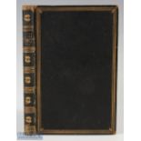 1858 Songs of the Edinburgh Angling Club, all leather bound 88-page book with illustrations drawn