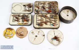 Malloch's Fly Fishing Japanned Tin with a selection of 50+ salmon flies (2 are double hooked),