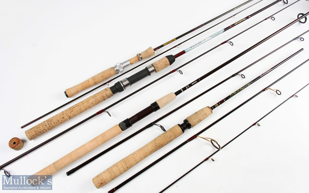 Fox fly master carbon spinning rod 6'6" 2pc 10 - 30g 15 inch handle with up locking reel seat