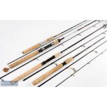 Fox fly master carbon spinning rod 6'6" 2pc 10 - 30g 15 inch handle with up locking reel seat