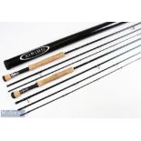 Vision intro carbon fly rod 9'6" 3pc line 7 # alloy up locking reel seat with carbon insert lined