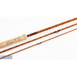 J Crockart & Son Blairgowrie split cane fly rod 10'6" 3pc alloy up locking reel seat with