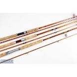 Youngs of Harrogate otter brand split cane spinning rod 9ft 2pc 26 inch handle alloy down locking