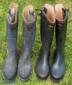 2 Pairs of Aigle Wellington Boots both are sized UK 11.5 + 12 (46 + 47), in good used condition zips
