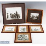 6x Framed Fishing Harbour Fisherman Photographs Reproduction photographs of Victorian fishing scenes