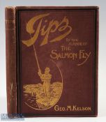 Kelson, G M - "The Salmon Fly" 1901, red cloth binding with gilt, light fading to spine, new end
