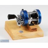 ABU Ambassadeur 2500C multiplier reel in blue no number stamped to foot, black counterbalance