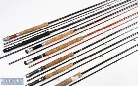 Assorted Rod Selection (7) to include a Diamondback 10ft 3pc 6-9, Daiwa Trout Master 9ft 6-7 2pc