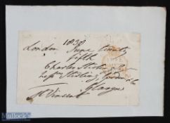 NAVAL - NELSON ERA - EARL ST VINCENT autograph free front dated 1838 signed by St Vincent to base.