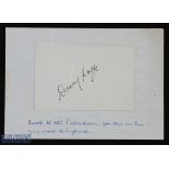 ENTERTAINMENT - HOLLYWOOD - DANNY KAYE signature on an album page