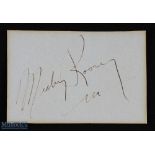 ENTERTAINMENT - HOLLYWOOD - MICKY ROONEY - signature on an album page
