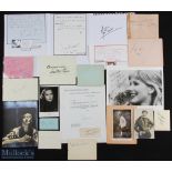 ENTERTAINMENT - group of signed pieces by various entertainers including: Denis Waterman, Jimmy