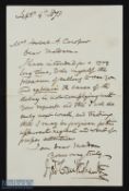 ART - GEORGE CRUIKSHANK - autograph letter signed to Isobel Cooper, dated September 4th 1873, 1p