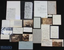 ART fine group of autograph letters and other autographic pieces by artists including: Cecil