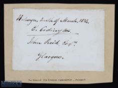 NAVAL - NELSON ERA - EDWARD CODRINGTON - ADMIRAL AT TRAFALGAR autograph free front signed dated