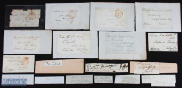 FREE FRONTS autograph free fronts signed by William Gladstone and Robert Peel, both Prime Ministers,