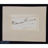 ENTERTAINMENT - HOLLYWOOD - CLAUDE RAINS - Star of 'Casablanca' - signature on a slip of paper