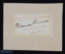 ENTERTAINMENT - HOLLYWOOD - CLAUDE RAINS - Star of 'Casablanca' - signature on a slip of paper