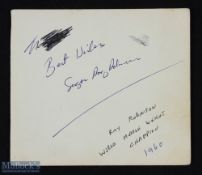 SPORT - BOXING - SUGAR RAY ROBINSON signature on card with the date 1960
