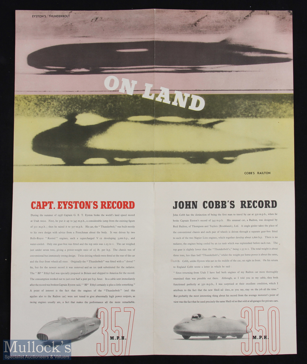 EPHEMERA - LAND SPEED RECORDS decorative poster produced by BP Ethyl celebrating the achievements of - Image 2 of 4