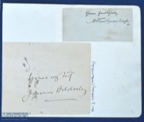 CONAN DOYLE (SIR ARTHUR) author of 'Sherlock Holmes' signature on a slip of paper mounted on an
