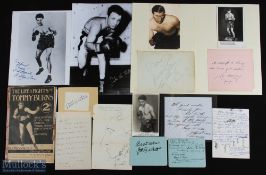 SPORT - BOXING group of approx. 11 signed pieces including an als of Tommy Burns, with a copy of a