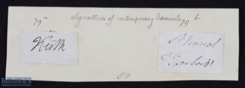 NAVAL - NELSON ERA cut signatures of Admirals Viscount Keith, Earl St Vincent and Thomas Troubridge,
