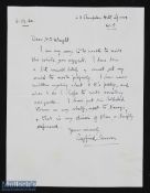 SASSOON (SIEGFRIED) poet. Fine autograph letter signed, dated June 12th 1930, 1p sm4to. To Mr