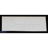 ENTERTAINMENT - HOLLYWOOD - JAMES DEAN- signature on a slip of paper, accompanied by a letter of