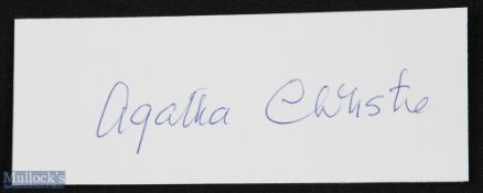 CHRISTIE (AGATHA) signature on a slip of paper