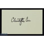 ENTERTAINMENT - HOLLYWOOD - JAMES BOND - CHRISTOPHER LEE signature on an album page