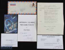 CLARKE (ARTHUR C) scientist and author of '2001 A Space Odyssey'. Cyclostyled document bearing