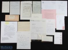 NAVAL - AND NAVAL RELATED group of autograph pieces including an autograph letter of Sir Charles