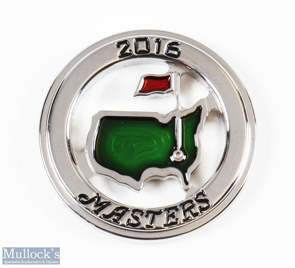 2016 Official Masters 'Scotty Cameron Handcrafted' circular map/flag coloured enamel round golf ball - Image 2 of 2