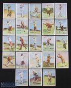 1987 reprints WD & HO wills famous golfers part set of 23 cards out of 25