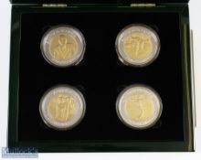 2017 Arnold Palmer Augusta National Masters Commemorative set of 4x Silver and Gilt Ltd Ed.