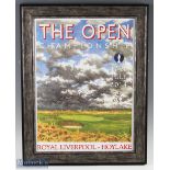 2014 Royal Liverpool Hoylake The Open Poster signed by Rory Mcllroy plus the poster artist Lee