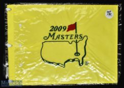 2009 Official Masters Golf Tournament replica embroidered pin flag - won by Angola Cabrera -