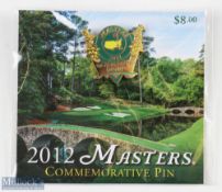 2012 Masters Golf Tournament Commemorative enamel pin badge - won by Bubba Watson - on the