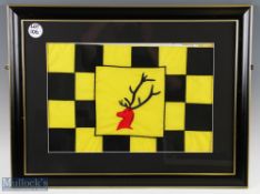 Loch Lomond Golf Club original pin flag, framed and mounted under glass size - #64.5 cm x 49.5 cm