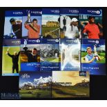 Collection of 12x Open Golf Championship Programmes and Starting Time Sheets from 2003 onwards (