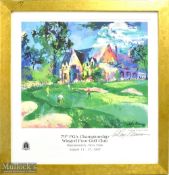 Leroy Neiman signed (1926-2012) "79th PGA Golf Championship 1997" colour poster print played at