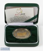 2017 Masters Golf Tournament Commemorative silver and gilt medal - winner Sergio Garcia ltd ed no