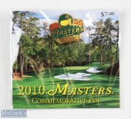 2010 Masters Golf Tournament Commemorative enamel pin badge - won by Phil Mickelson - on the