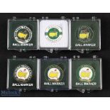 6x original US Masters Golf Tournament Enamel Flat Ball Markers from 2005 onwards including '05 (