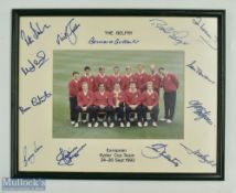 Multi-Signed 1993 European Ryder Cup Team Display features Seve Ballesteros, Colin Montgomerie, Nick