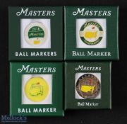 Collection of Official Masters Tournament enamel golf ball markers from 2015 onwards (4) - including